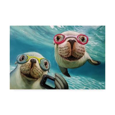 Trademark Fine Art Underwater Selfie by Lucia Hefferna, 16x24