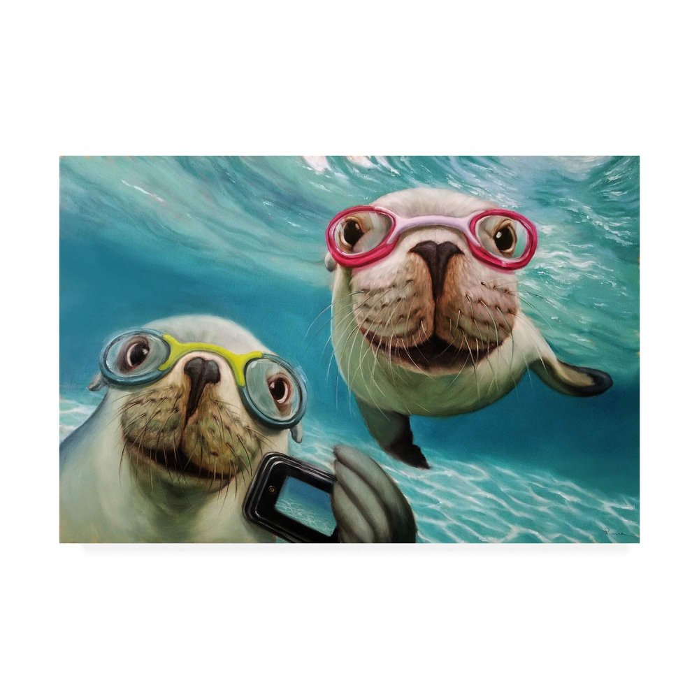 Trademark Fine Art Underwater Selfie by Lucia Hefferna, 16x24