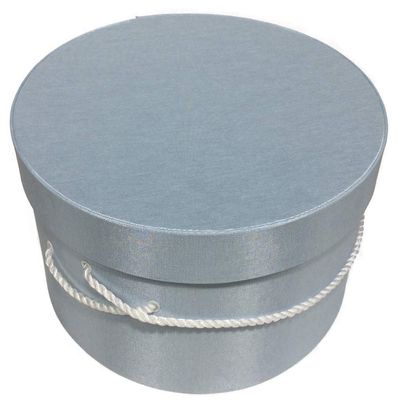 Sarah's Hat Boxes Classic Light Blue Hat Box  11" x 5.5" (Dia. x Ht.) Handmade in USA  Odorless Non-Toxic Adhesive, Cording Handle  Premium Storage for Hats & Accessories