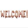 AnnoDeel 16inch WELCOME Letter Balloons, Rose Gold Alphabet Foil Mylar Balloons for Welcome Party Decoaration supply view 1