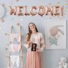 AnnoDeel 16inch WELCOME Letter Balloons, Rose Gold Alphabet Foil Mylar Balloons for Welcome Party Decoaration supply view 3