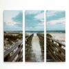 Renditions Gallery 3 Panel Beach Happy Placee Dcor for Home, Office, Bedroom, Livingroom, Wall Art 24X36 view 1