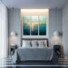 Renditions Gallery 3 Panel Beach Let There Be Light Dcor for Home, Office, Bedroom, Livingroom, Wall Art 24X36 view 4