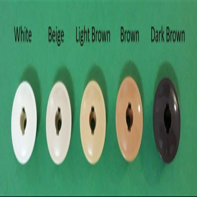 Asia Buy 10pcs Horizontal Blinds Plastic Bottom Rail Ladder Cord Button Plug 3/4"-4 Color (Light Brown)
