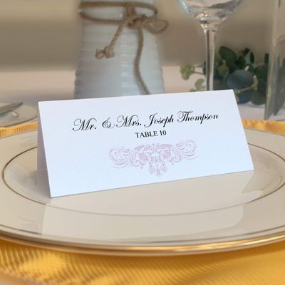 Vintage Frame Place Cards, Lavender (Choose Color), Set of 150, Pre-cut and Scored - Wedding, Party, Dinner, and Special Events - Made in the USA