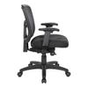 Office Star ProGrid Breathable Mesh Back Manager's Office Chair with Built-in Lumbar Support and Height Adjustable Padded Arms, Coal FreeFlex Fabric view 4