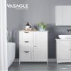 VASAGLE Floor Storage Cabinet, Freestanding Storage Unit with 3 Drawers, 1 Adjustable Shelf, for Bathroom Living Room Dining Kitchen, 11.8 x 23.6 x 31.5 Inches, White UBBC49WT view 3