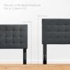 Modway Paisley Upholstered Biscuit Tufted Performance Velvet Full / Queen Headboard Size in Gray view 2