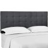 Modway Paisley Upholstered Biscuit Tufted Performance Velvet Full / Queen Headboard Size in Gray view 3