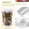 Ellbest 100Pcs Resealable Clear Ziplock Mylar Bags Aluminum Foil Plastic Food Storage Bags 5.1x 7.9 inch Food Storage Packaging Bags view 3