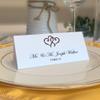 Linked Hearts Place Cards, Chocolate (Choose Color), Set of 150, Pre-cut and Scored - Wedding, Party, Dinner, and Special Events - Made in the USA view 1