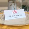 Linked Hearts Place Cards, Ruby Red (Choose Color), Set of 60, Pre-cut and Scored - Wedding, Party, Dinner, and Special Events - Made in the USA view 1