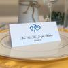 Linked Hearts Place Cards, Royal Blue (Choose Color), Set of 60, Pre-cut and Scored - Wedding, Party, Dinner, and Special Events - Made in the USA view 1