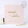 Blush Pink Wedding Guest Book, Personalized Wedding Photo Booth Album or Guestbook Gift for Bride - Hardcover (9x6 inches) view 1