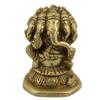 5 Face Brass Lord Ganesha Statue (7 X 5 X 4.2 cm, Golden) view 1