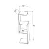 Ada Home Dcor Wieland Wall Shelf, 35.04'' x 14.9'' x 8.66'', Light Mocha & view 2