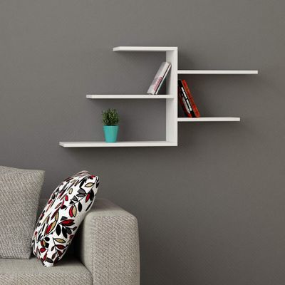 Ada Home Dcor Woodard Wall Shelf, 21.26'' x 17.68'' x 8.66'', White &