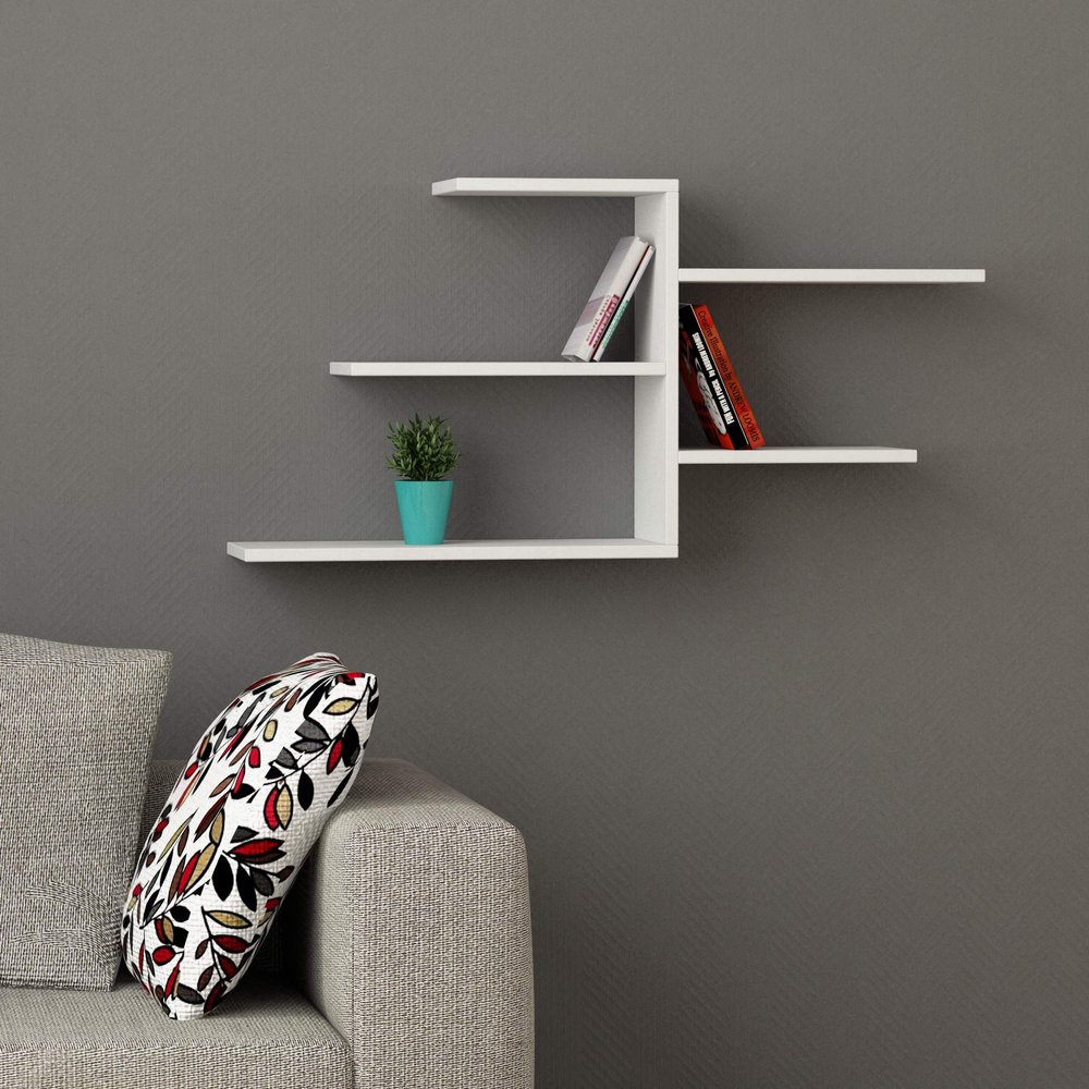 Ada Home Dcor Woodard Wall Shelf, 21.26'' x 17.68'' x 8.66'', White &