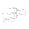 Ada Home Dcor Woodard Wall Shelf, 21.26'' x 17.68'' x 8.66'', White & view 3