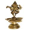 GLOOKS Brass Dancing Ganesha Panch Diya Idol (9.5x9.5x13cm, 610g, Multicolour) view 3