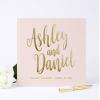 Custom Blush Wedding Guest Book, Personalized Pink Sign in Reception Book or Photo Booth Album - Hardcover (12x12 inches) view 1