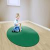 Flagship Carpet 6' Kids Nylon Ameristrong School Classroom Rug, Clover - Round view 2
