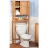 MISC Bamboo Behind Toilet Shelving Tower Free Standing Natural Wood Bathroom Cabinet Space Saving Storage Organizer Stand view 1