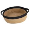 Goodpick Easter Basket Empty to Fill, Small Woven Basket with Handles for Organizing, Baby Dog Toy Laundry Baskets, 12"x 8" x 5", Blue view 1