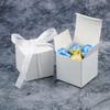 KPOSIYA 100 Pack Favor Boxes 2x2x2 inch Candy Boxes White Gift Boxes with Ribbons for Wedding Baby Shower Decorations Birthday Party Supplies view 3