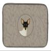 Caroline's Treasures CK2214DDM Toy Fox Terrier In the Kitchen Dish Drying Mat Absorbent Dish Drying Mat Pad for Kitchen Counter Dish Drainer Mat for Countertop, 14 x 21", Multicolor view 1