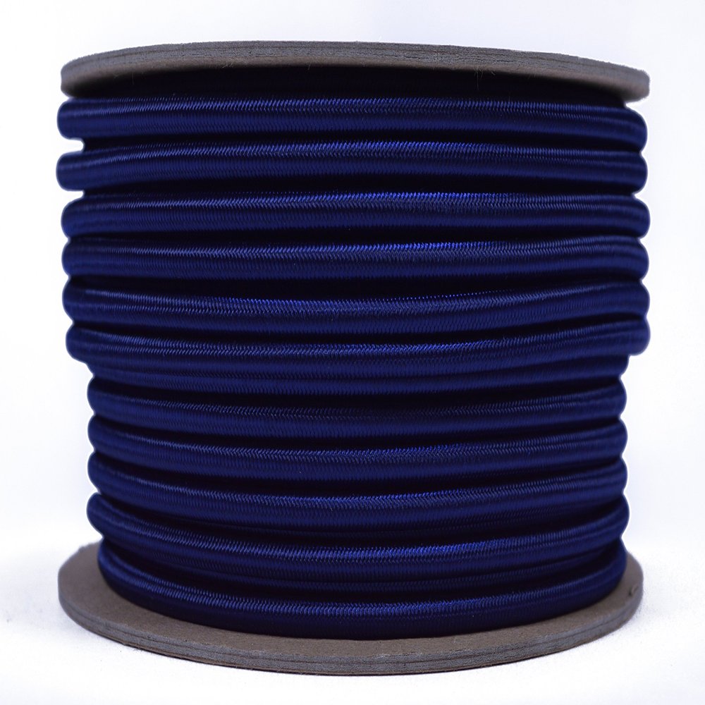 Acid Midnight Blue 3/16" Shock Cord 100 Foot Spool - Marine Grade Shock/Bungee/Stretch Cord 3/16 inch