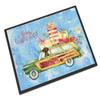 Caroline's Treasures CK2437MAT Merry Christmas Chocolate Labrador Retriever Doormat 18x27 Front Door Mat Indoor Outdoor Rugs for Entryway, Non Slip Washable Low Pile, 18H X 27W view 1