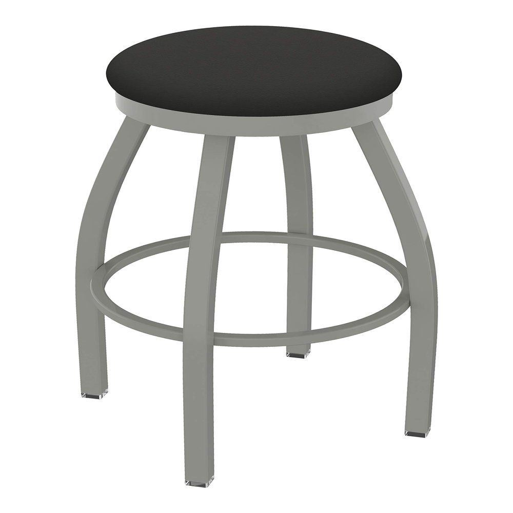 802 Misha 30" Swivel Bar Stool with Anodized Nickel Finish and Canter Iron Seat