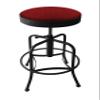 910 Industrial-Adjustable Stool with Black Wrinkle Finish and Graph Ruby Seat view 1