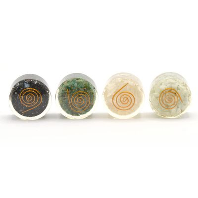 4 Meditation Crystals and Healing Stones. Relaxation Gift Set. Black Tourmaline, Green Aventurine, Selenite and Amazonite Crystal Stress Relief, Self Care Healing Crystals
