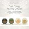 4 Meditation Crystals and Healing Stones. Relaxation Gift Set. Black Tourmaline, Green Aventurine, Selenite and Amazonite Crystal Stress Relief, Self Care Healing Crystals view 2