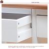 Kepooman Kitchen Dining Cart Wood Portable Rolling Drop Leaf Kitchen Island Storage Trolley Cart Shelves w/Drawers,Wine Rack,Fruit Baskets,White view 3
