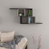 Ada Home Dcor Walost Wall Shelf 21.65'' x 22.62'' x 8.66'' Anthracite & Light Mocha view 1