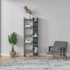 Ada Home Dcor Bonaparte Bookcase, 64.17'' x 53.4'' x 8.66'', Light Mocha & Turquoise view 1