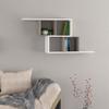 Ada Home Dcor Walost Wall Shelf 21.65'' x 22.62'' x 8.66'' White & Light Mocha view 1