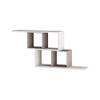 Ada Home Dcor Walost Wall Shelf 21.65'' x 22.62'' x 8.66'' White & Light Mocha view 3