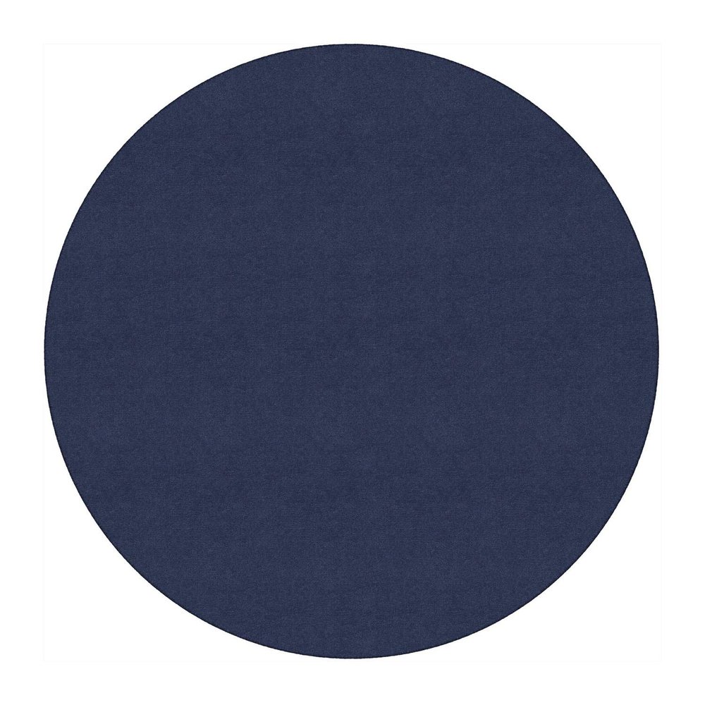 Flagship Carpet 6' Kids Nylon Ameristrong School Classroom Rug, Navy - Round