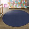 Flagship Carpet 6' Kids Nylon Ameristrong School Classroom Rug, Navy - Round view 3