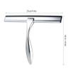 Tiktalk All-Purpose Shower Squeegee for Shower Doors,Bathroom,Car Glass,Window and Mirror,with Adhesive Hook Holder,Stainless Steel,9.8 Inches view 2
