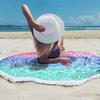Oversize Round Mandala Beach Towel Blanket, Circle Microfiber Bohemian Boho Quick Dry Super Water Absorbent Towel, Hippy Gypsy Yoga Mat Picnic Table Mediation Throw Tapestry with Tassel Ultra ,59 view 2