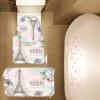 Amagical 4PCS Paris Memories Eiffel Tower Shower Curtain Set with Bathroom Mat Set, Flower Floral Bath Mat Contour Mat Toilet Cover Fabric Shower Curtain view 4