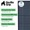 GORILLA GRIP Patented Bath Tub Shower Mat, Machine Washable Bathtub Floor Liner Mats, Suction Cups and Drain Holes to Keep Tubs Clean, Soft on Feet, Bathroom Essentials, 35x16 Inch, Navy Opaque view 2