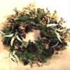 aMENity 26" Tuscan Mixed Pine Wreath (Green/Gold) view 1