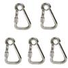 MH GLOBAL Carabiner Spring Snap Hook w/Eyelet+Screw Nut 5pc 5/16 Inch Marine Stainless Steel view 4