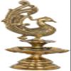 Exotic India Peacock Lamp - Brass Statue view 2